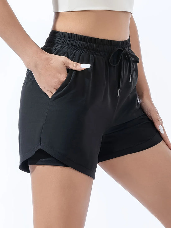 Loose sports shorts women&